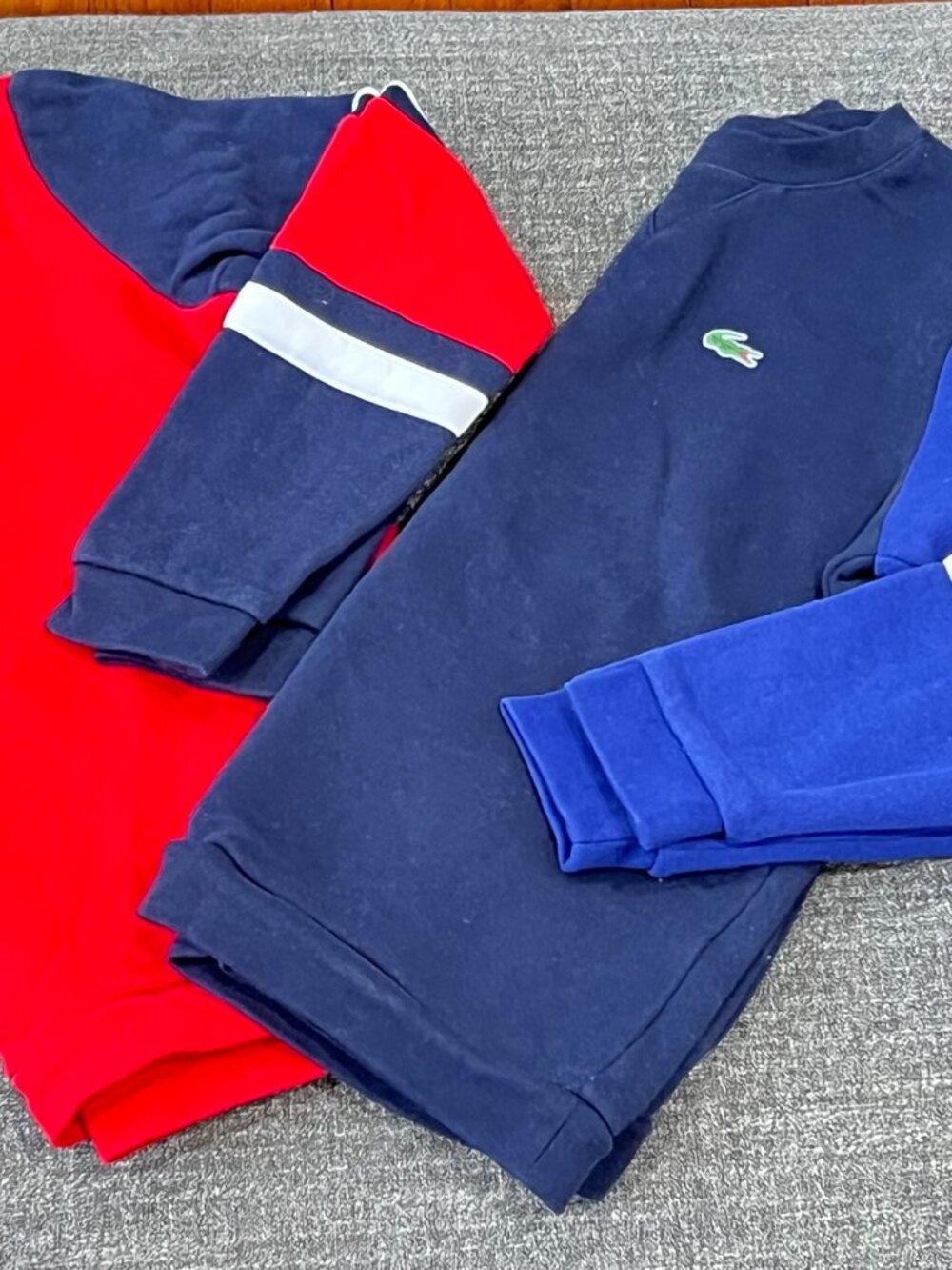 2 - Kids Lacoste colorblock sweatshirts blue red size 10